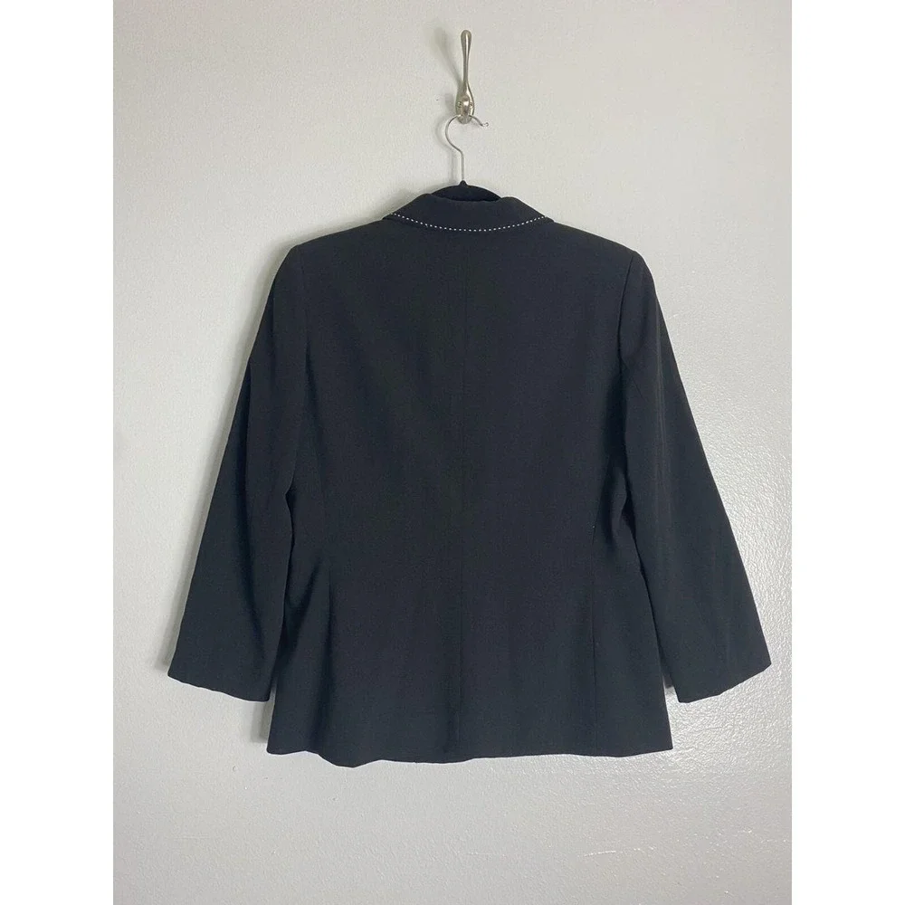 Sag Harbor Black Blazer Women Size 6P Career Workplace